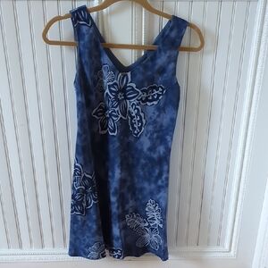 Maggy London Navy Floral Silk Mini Dress with Matching Top